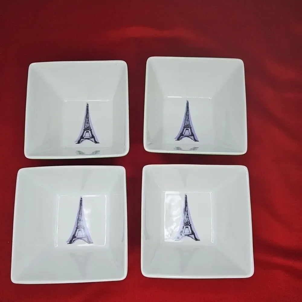 Paris Sauce Bowls French Boutique Chic Romance Nut Candy Snack Appetizer Set